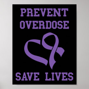 Poster Mês de Conscientização sobre Overdose Prevenir Ove