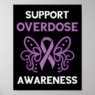 Poster Mês de Conscientização sobre Overdose Suporte à Fi