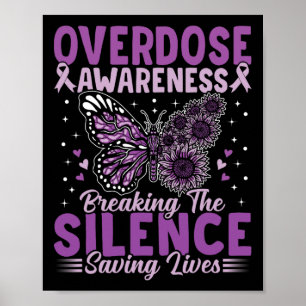 Poster Mês de Conscientização sobre Overdose Viciênci