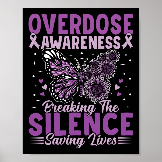 Poster Mês de Conscientização sobre Overdose Viciênci (Frente)