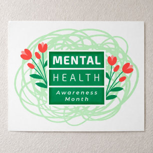 Poster Mês de Conscientização sobre Saúde Mental