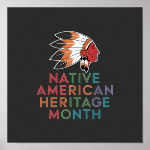 Poster Mês de Herança Nativa Americana em Homenagem à Cul