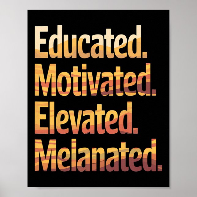 Poster Mês de História Negra Educado Motivado (Frente)
