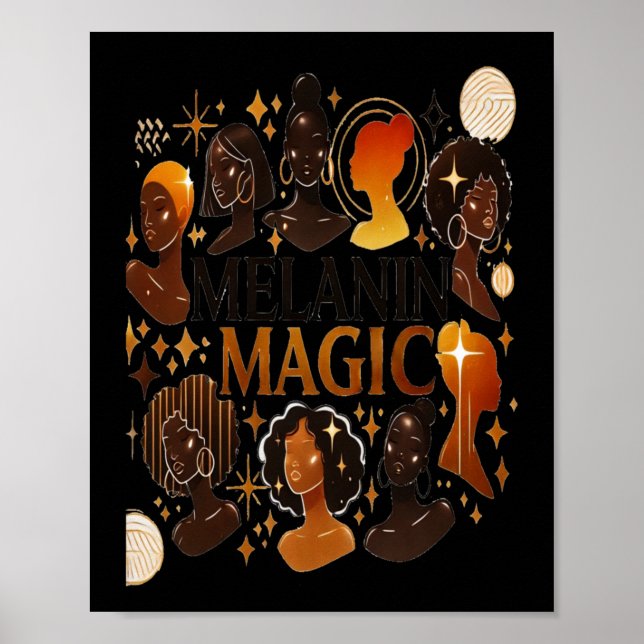 Poster Mês de História Negra - Melanin Magic Sticker (Frente)