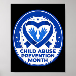 Poster Mês de Prevenção Infantil Fita Azul de Conscientiz
