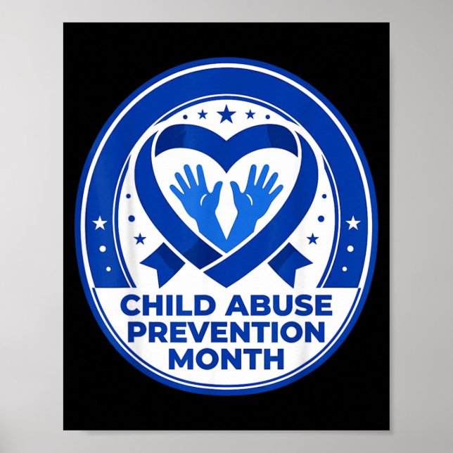 Poster Mês de Prevenção Infantil Fita Azul de Conscientiz (Frente)