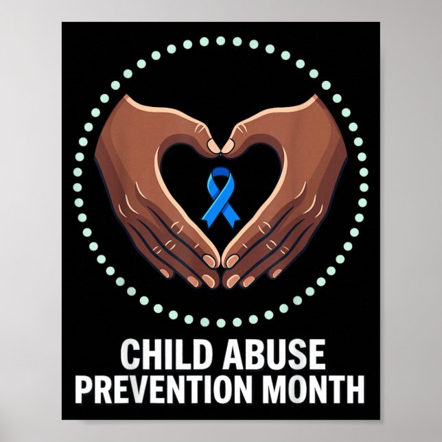 Poster Mês de Prevenção Infantil Laço Azul Conscientizaçã (Frente)