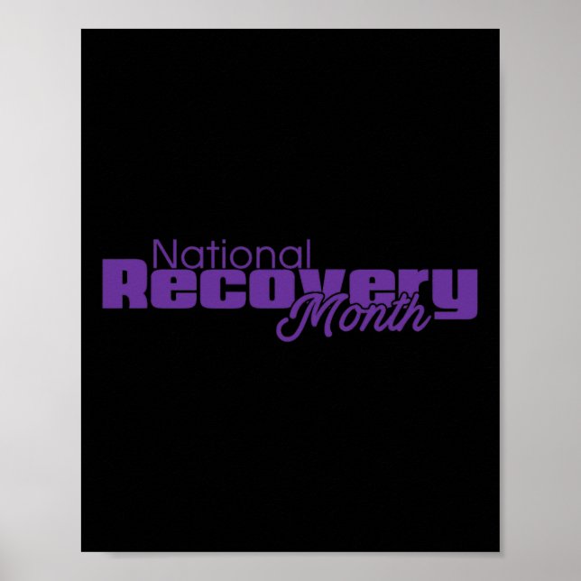 Poster Mês de recuperação - Logotipo roxo (Frente)