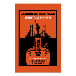 Pôster Mês do Caribe Patrimônio Americano
