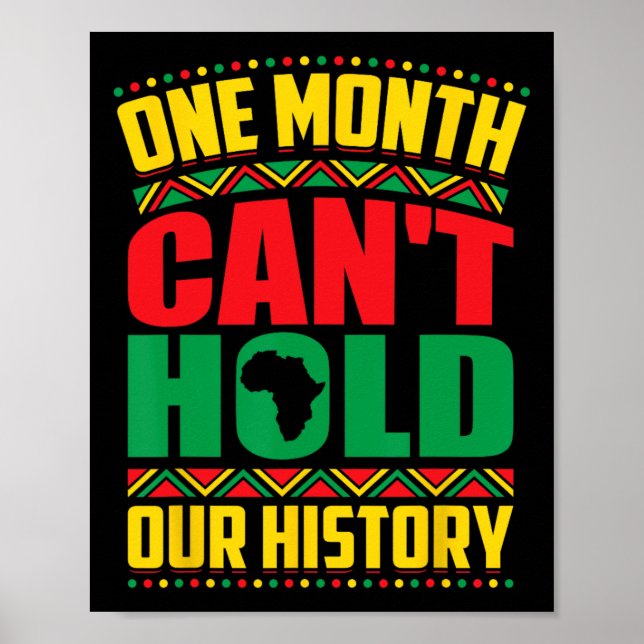Poster Mês do Histórico Negro Um Mês não pode segurar nos (Frente)