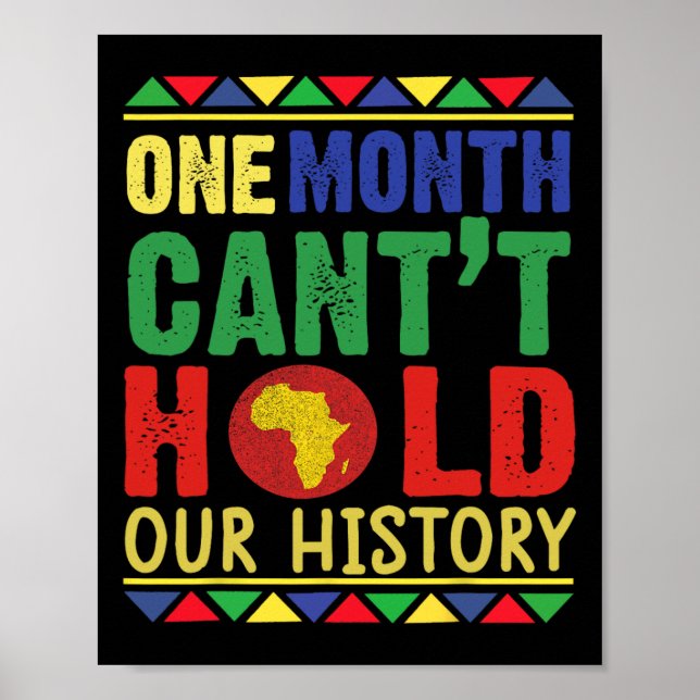 Poster Mês do Histórico Negro Um Mês não pode segurar nos (Frente)