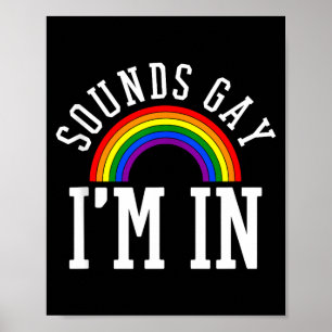 Poster Mês do Orgulho Gay Soa Arco-íris Gay Citação Diver