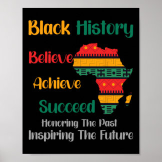 Poster Mês do passado Inspirador Futuro Histórico Negro