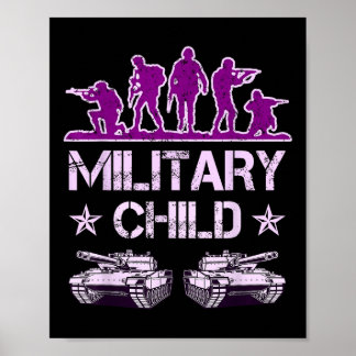 Poster Mês Infantil Militar Para Crianças Roxadas Para Ca