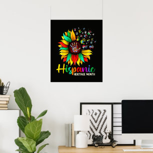 Poster Mês Nacional da Herança Hispânica Girassol