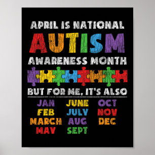 Poster Mês Nacional de Conscientização do Autismo Criança
