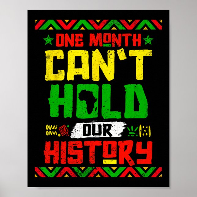 Poster Mês não pode manter nossa história, negro e negro  (Frente)
