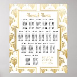 Poster Mesa Casamento Gatsby Deco 1920 18 Mesas