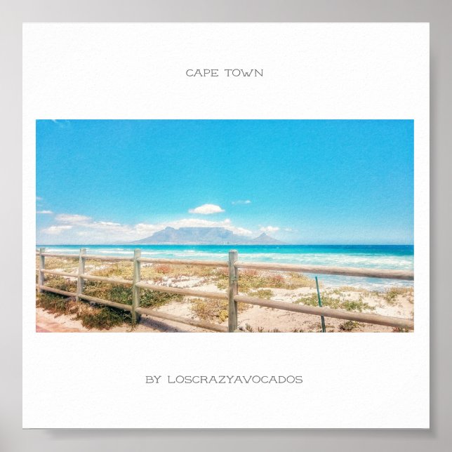 Poster Mesa da Cidade do Cabo Mountain Beach Ocean View P (Frente)