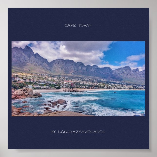 Pôster Mesa da Cidade do Cabo Mountain Beach Ocean View P (Frente)