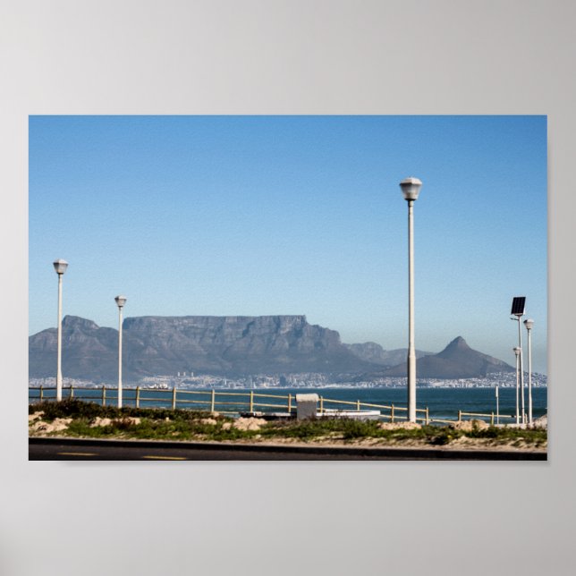 Poster Mesa da Cidade do Cabo Mountain Blouberg África do (Frente)