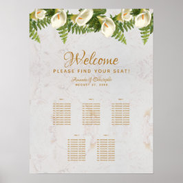 Poster Mesa de 5 lugares Gráfico de assentos Copos-de-lei