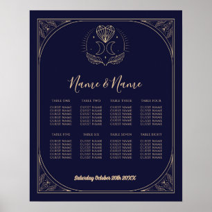 Poster Mesa de Carta de Tarot 8 Assentos Casamento Crista