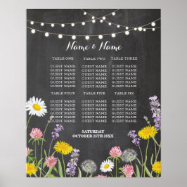 Poster Mesa De Casamento Floral De Flores Selvagens Selva