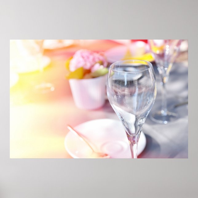 Pôster Mesa de casamento sob o sol (Frente)