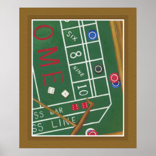 Pôster Mesa de casino com calça e dispositivo