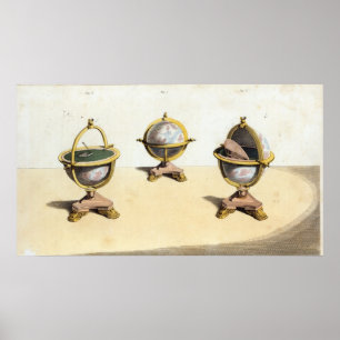 Pôster Mesa de escrita do globo do Cabinett de Pitt