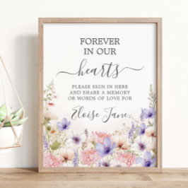 Poster Mesa de Memória de Funeral Memorial de Prado de Fl