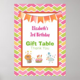 Poster Mesa de Presentes de Birthday