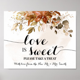Poster Mesa de Sobremesa Doce de Amor Chuva de Outono Cas
