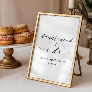 Poster Mesa de Sobremesas de Casamento 'Donut Mind If I D