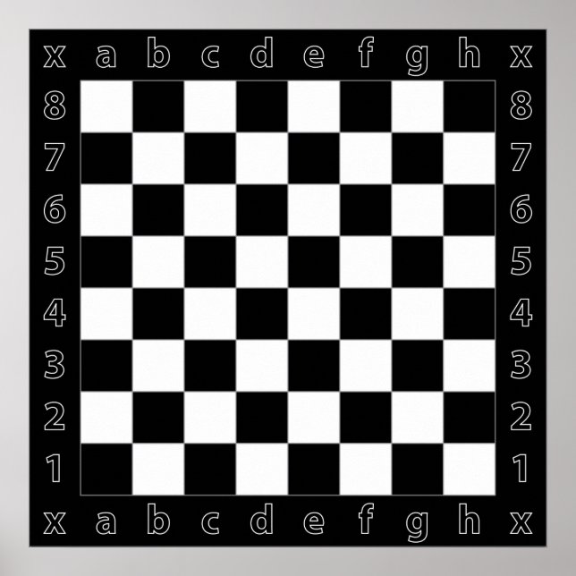 Pôster mesa de xadrez gigantesca (Frente)