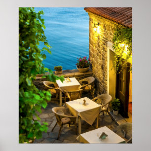 Poster Mesas ao ar livre no restaurante