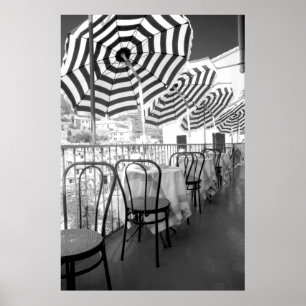 Pôster Mesas De Restaurante Preto E Branco