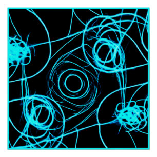 Pôster Mesmerização da arte dos Padrões Neon