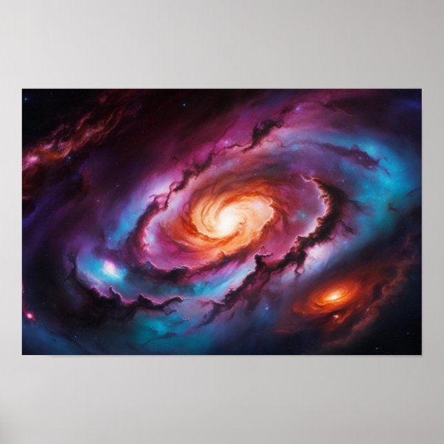 Poster Mesmerizing Spiral Galaxy: Cosmic Vortex (Frente)