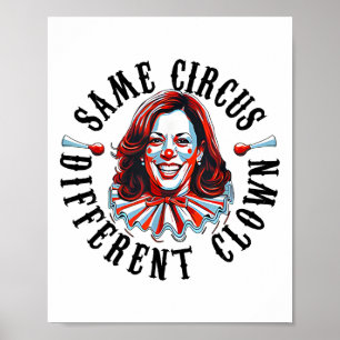 Poster Mesmo Circo Diferente Palhaço Funny Kamala Harris