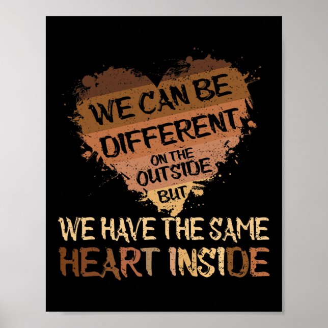 Poster Mesmo Coração Dentro Juneteenth Mês da História Ne (Frente)
