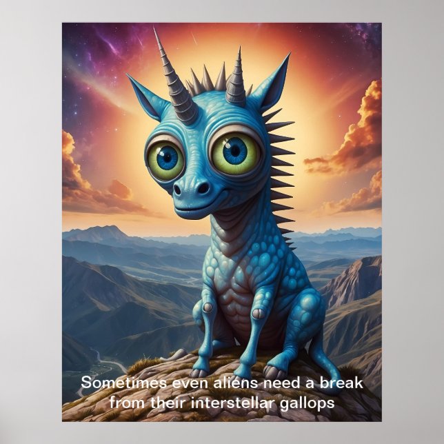 Poster Mesmo numa galáxia distante eu ainda estou atrás d (Frente)