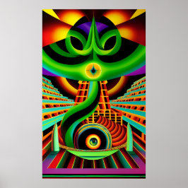 Poster Meso-American Serpent God