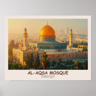 Poster Mesquita Al-Aqsa _ Al Quds _ Jerusalém _ Palestina