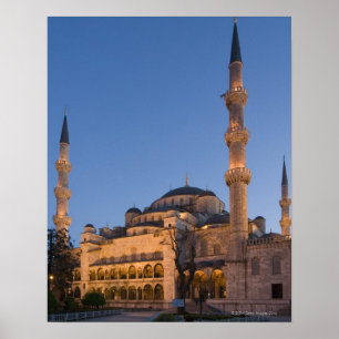 Pôster Mesquita azul, área de Sultanhamet, Istambul,