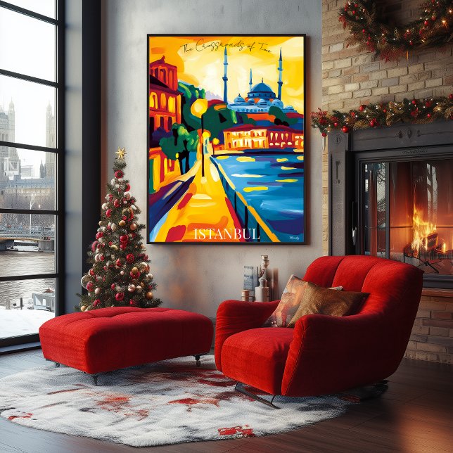 Poster Mesquita azul de Istambul no estilo Abstrato Favor (Criador carregado)