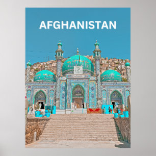 Poster Mesquita Blue Sakhi Shrine no Afeganistão