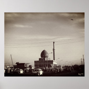 Poster Mesquita Buniya Vintage Iraque Bagdá