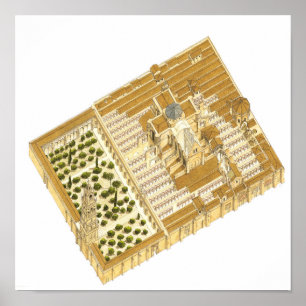 Pôster Mesquita da espanha de Córdova. Vista aérea